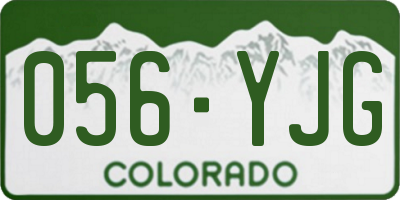 CO license plate 056YJG
