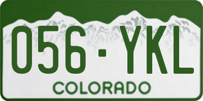 CO license plate 056YKL