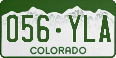 CO license plate 056YLA