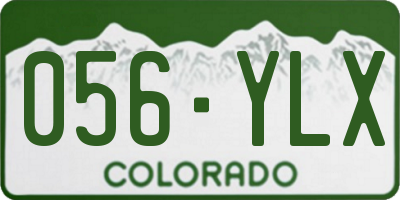 CO license plate 056YLX