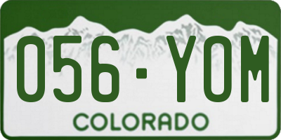 CO license plate 056YOM