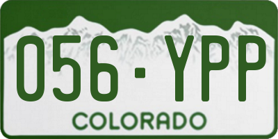 CO license plate 056YPP