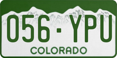 CO license plate 056YPU