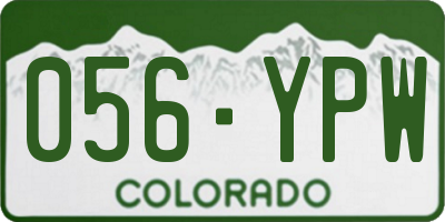 CO license plate 056YPW