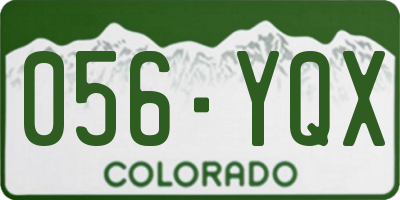 CO license plate 056YQX