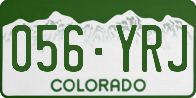 CO license plate 056YRJ