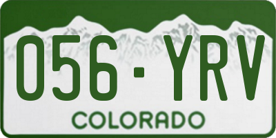 CO license plate 056YRV