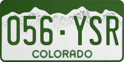CO license plate 056YSR