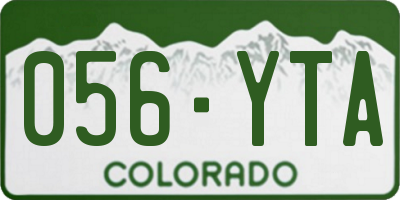 CO license plate 056YTA
