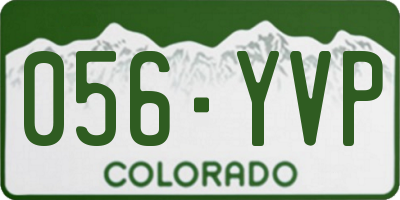 CO license plate 056YVP