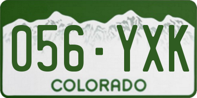 CO license plate 056YXK