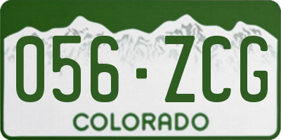 CO license plate 056ZCG