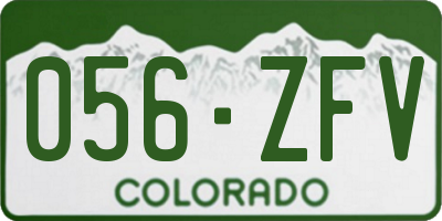 CO license plate 056ZFV