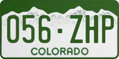 CO license plate 056ZHP
