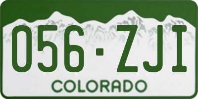 CO license plate 056ZJI