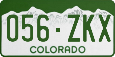 CO license plate 056ZKX