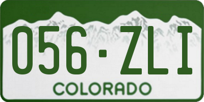 CO license plate 056ZLI