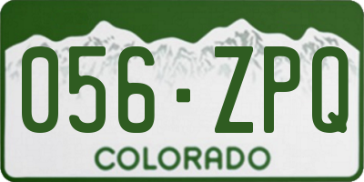 CO license plate 056ZPQ