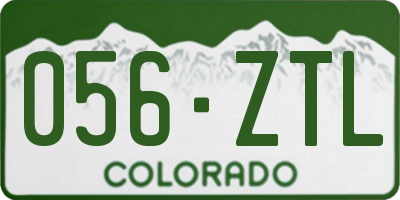 CO license plate 056ZTL