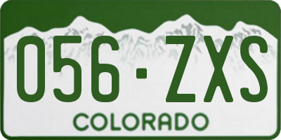 CO license plate 056ZXS