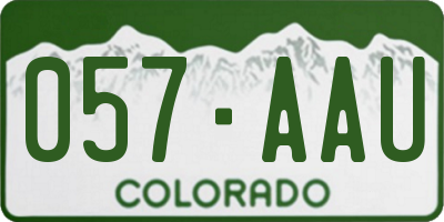 CO license plate 057AAU