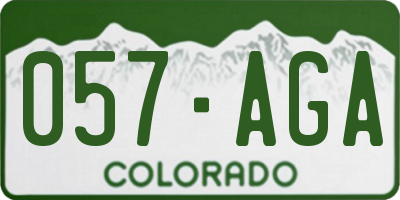 CO license plate 057AGA