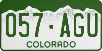 CO license plate 057AGU