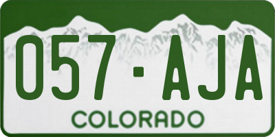 CO license plate 057AJA