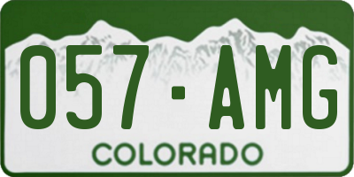 CO license plate 057AMG