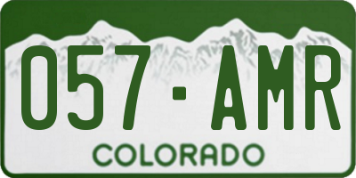 CO license plate 057AMR