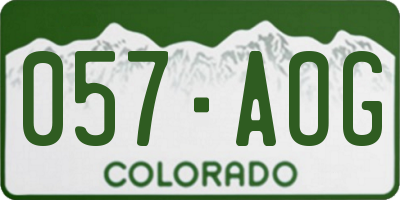 CO license plate 057AOG