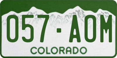 CO license plate 057AOM