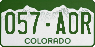 CO license plate 057AOR