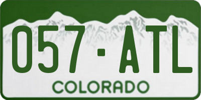 CO license plate 057ATL