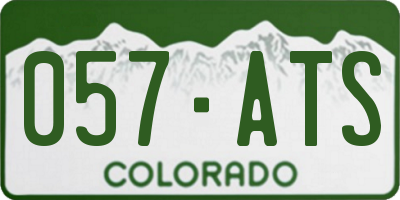 CO license plate 057ATS