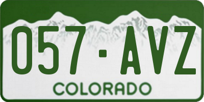 CO license plate 057AVZ