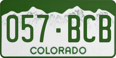 CO license plate 057BCB