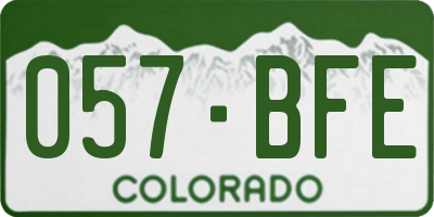 CO license plate 057BFE