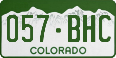 CO license plate 057BHC