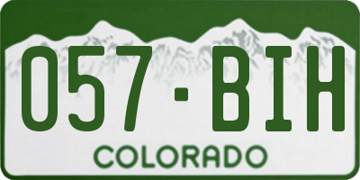 CO license plate 057BIH