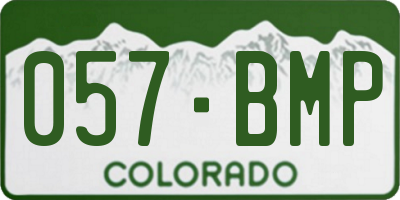CO license plate 057BMP