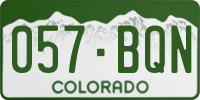 CO license plate 057BQN