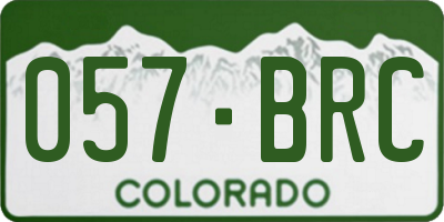 CO license plate 057BRC