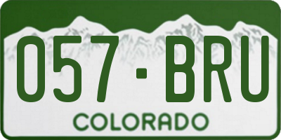 CO license plate 057BRU