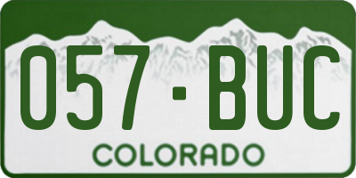 CO license plate 057BUC