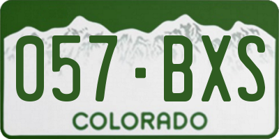 CO license plate 057BXS