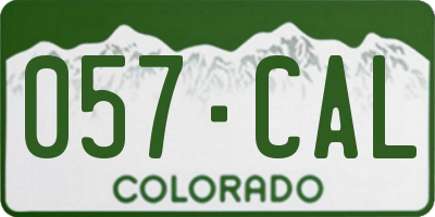 CO license plate 057CAL