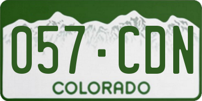 CO license plate 057CDN
