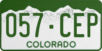 CO license plate 057CEP