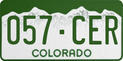 CO license plate 057CER